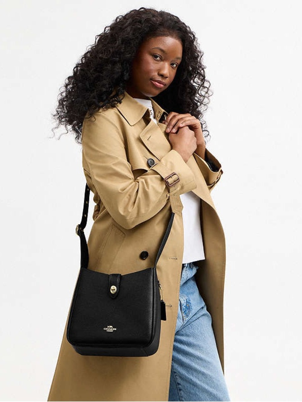 COACH Hadley Convertible Crossbody Bag In Black CW002 - Picture 10 of 10